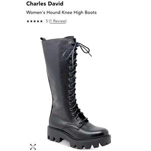 Charles David hound leather knee high boot.